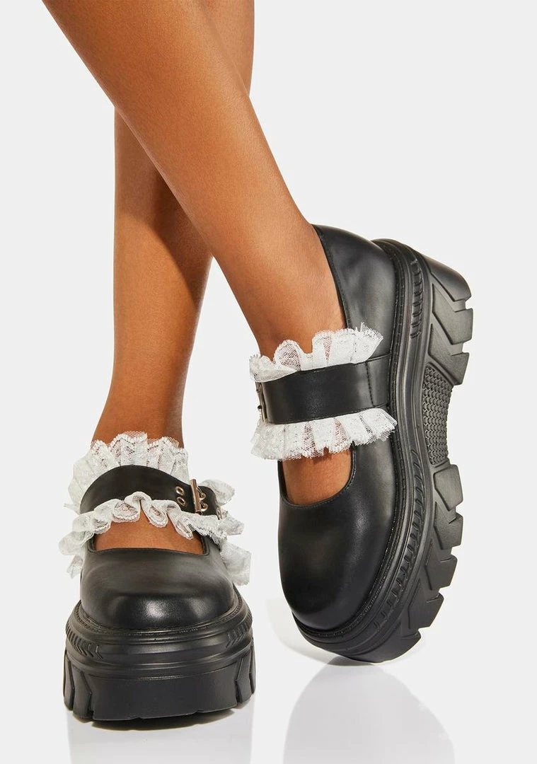 New ๐ Koi Footwear Platforms Rococco Corsage Platform Mary Janes ๐ 3 Koi Footwear Platforms Rococco Corsage Platform Mary Janes