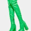Promo ๐ Koi Footwear Green The Redemption Stretch Thigh High ๐ฅพ Boots ๐ 2 Koi Footwear Green The Redemption Stretch Thigh High Boots