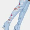 Koi Footwear Light Blue Rainbow Heart Thigh High Boots Boots & Booties