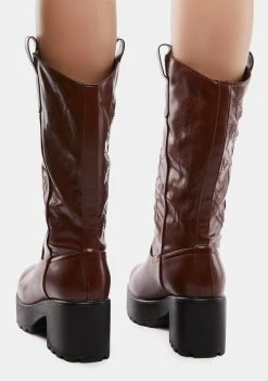 Koi Footwear Brown Wintu Chunky Western Boots