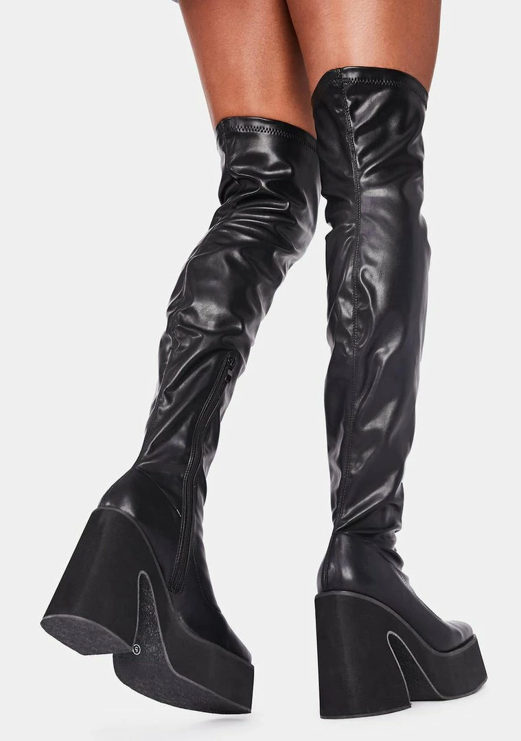 Outlet 🥰 Koi Footwear Damar Platform Thigh High 🥾 Boots 🎉 6 Koi Footwear Damar Platform Thigh High Boots
