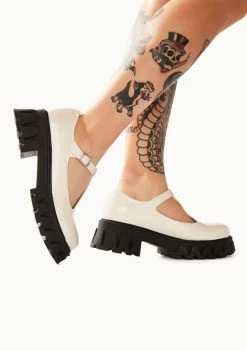 Koi Footwear Beige Shin Platform Loafers Platforms