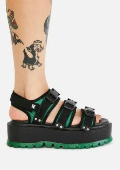 Koi Footwear Asteroid Matrix Platform Sandals Platforms