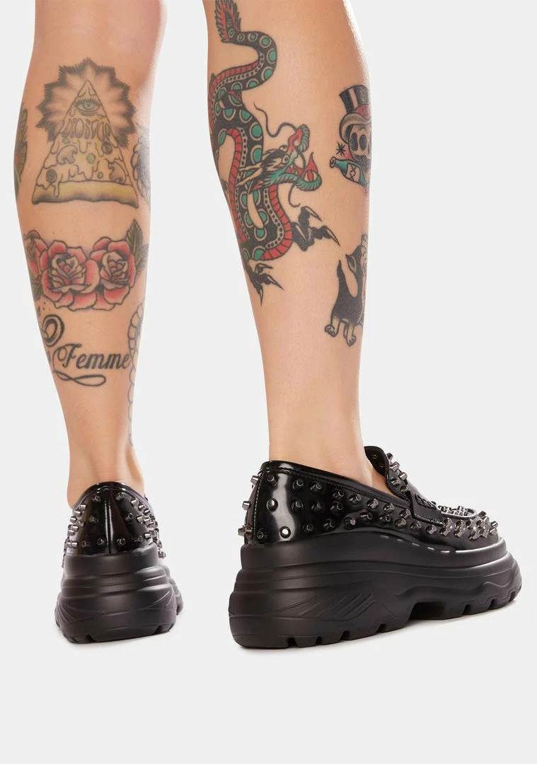 New ✔️ Koi Footwear Swarm Studded Myth Loafers Platforms 🎉 6 Koi Footwear Swarm Studded Myth Loafers Platforms