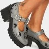 Koi Footwear Taijitu Yin-Yang Mary Janes Platforms