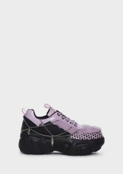 Koi Footwear Blackberry Psycho Charm Trainers Platform Sneakers