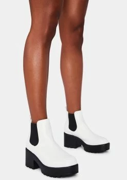 Koi Footwear White Kai Chunky Chelsea Boots
