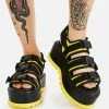 Koi Footwear Platforms Yellow Asteroid Matrix Platform Sandals