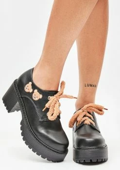 Koi Footwear Heels Fuzzums Platform Oxfords