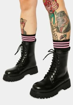 Koi Footwear Mania Steel Toe Combat Boots