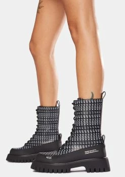 Koi Footwear Boots & Booties Black F It Up Military Boots