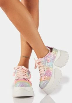 Koi Footwear Pastel Glitter Popping Candy Sneakers