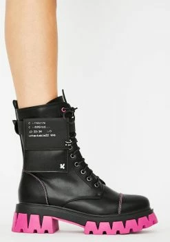 Koi Footwear Purple Banshee Combat Boots
