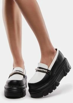 Koi Footwear Oxford Platforms Ayoko Pearl Stomer Loafers