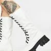 Koi Footwear White Trinity Patent Calf High Boots