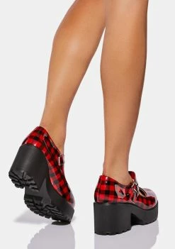 Koi Footwear Flats Cher Checkered Mary Janes