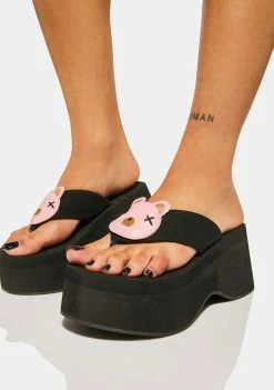 Koi Footwear No Cuddles Teddy Flatform Sandals Platforms