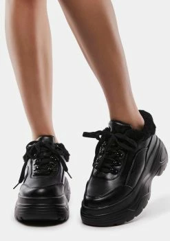 Koi Footwear Fluffy Platform Sneakers