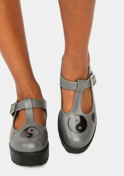 Koi Footwear Taijitu Yin-Yang Mary Janes Platforms