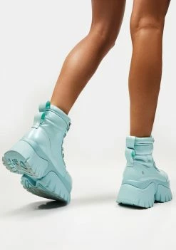 Koi Footwear Baby Blue Gooey Platform Boots