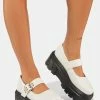 Koi Footwear White Veritas Platform Mary Janes