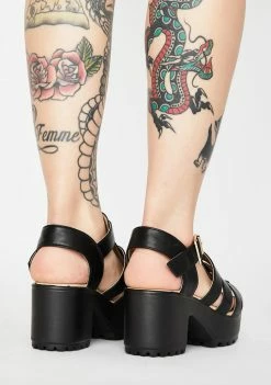 Koi Footwear Platforms SII Strappy Cleated Sandals