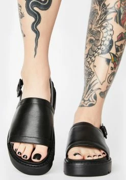 Koi Footwear Black Slingback Platform Sandals