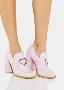 Koi Footwear Pink Delights Heeled Loafers