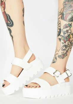 Koi Footwear Platforms White Sitri Chunky Platform Sandals