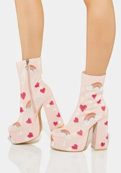 Koi Footwear Sugar Clouds Platform Boots Heeled Boots