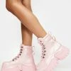 Koi Footwear Pink Gooey Platform Boots Platforms
