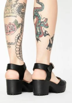 Discount π Koi Footwear Cleated Block Heel Platform π©΄ Sandals Platforms π 9 Koi Footwear Cleated Block Heel Platform Sandals Platforms