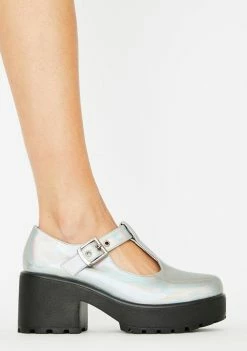 Koi Footwear Platform Mary Janes Sai Holographic Mary Janes