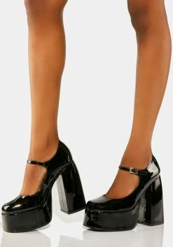 Koi Footwear Platforms Black Sweet Attitude Platform Heels