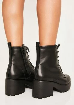 Koi Footwear Lace-Up Boots Gin Platform Boots