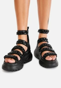Koi Footwear Strident Chain Gladiator Sandals
