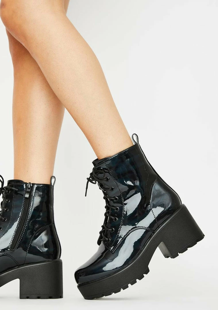 Best Sale 🎉 Koi Footwear 🥾 Boots & Booties Gin Holographic Platform 🥾 Boots 👏 3 Koi Footwear Boots & Booties Gin Holographic Platform Boots