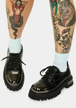 Koi Footwear Shelob Steel Cap Oxfords Platforms