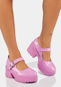 Koi Footwear Flats Light Purple Tira Mary Janes