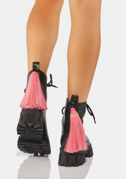 Koi Footwear Combat Boots Sweet Exclusive Hair Boots