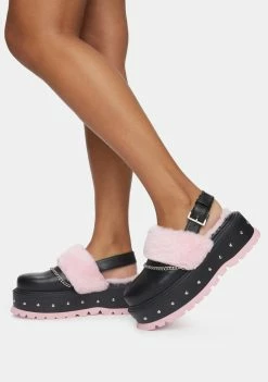 Koi Footwear Chibi Faux Fur Sandals