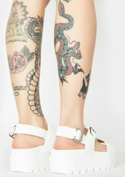 Koi Footwear Platforms White Sitri Chunky Platform Sandals