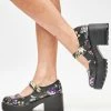 Koi Footwear Black Floral Tira Mary Janes Flats