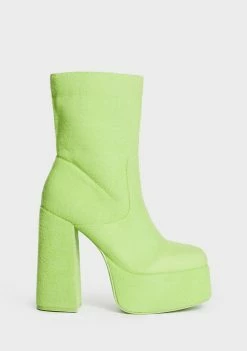 Koi Footwear X Teletubbies Green Platform Boots