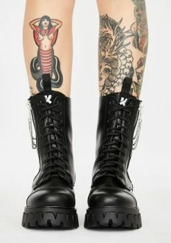 Koi Footwear Mergo Chain Combat Boots Boots & Booties